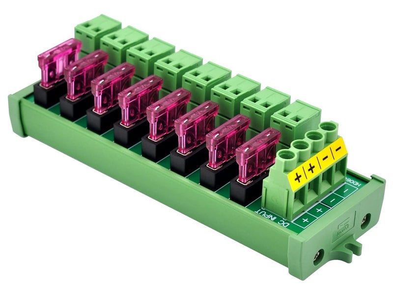 HCDC Screw Mount DC 5-32V 8 Channel Pluggable Top Wiring Terminal Block Power Distribution Fuse Module, HD064VP - Image 3
